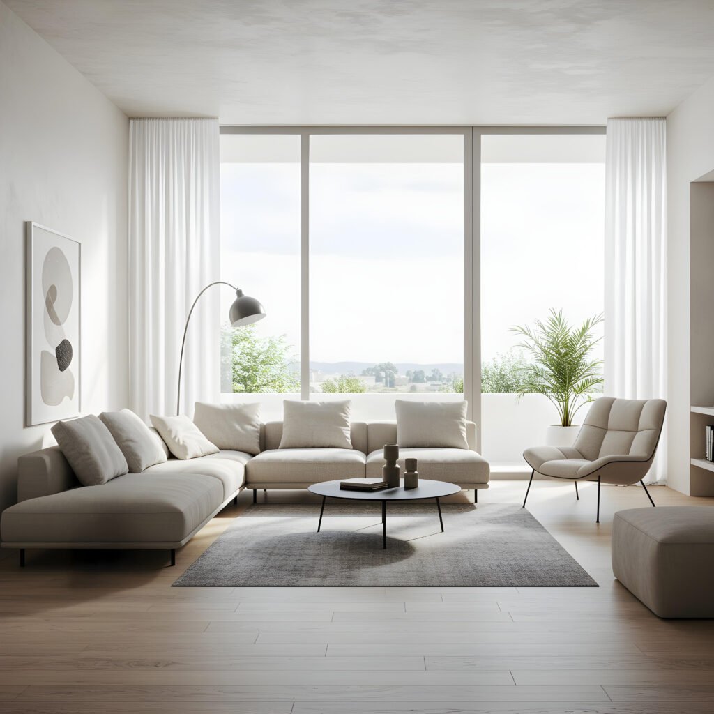 Modern Living Room With Natural Light Minimalist Decor 1024x1024